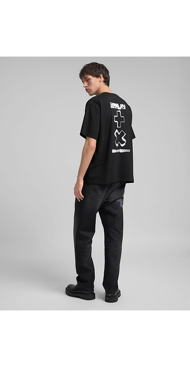 オーバーフィット REPLAY X MARTIN GARRIX ロゴ Tシャツ 詳細画像 ブラック 3